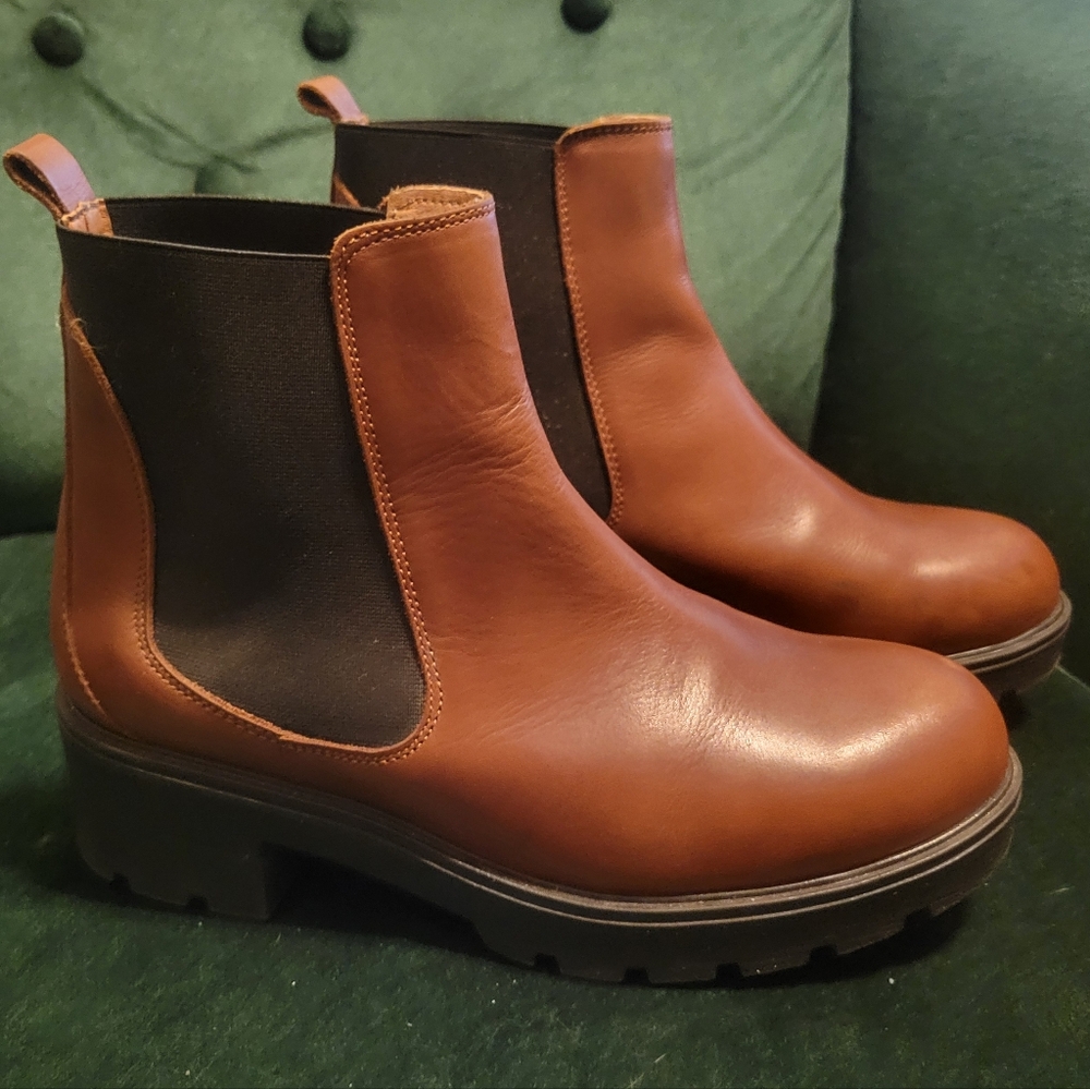 Enzo Tesoti Brown Leather Chelsea Boots size 8.5